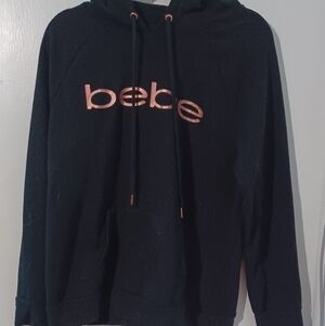 Bebe Black Sweatshirt with Pink Logo